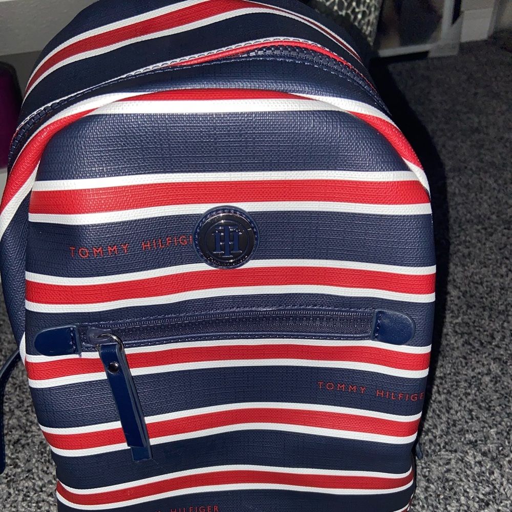 Tommy Hilfiger Red White Blue Backpack Purse